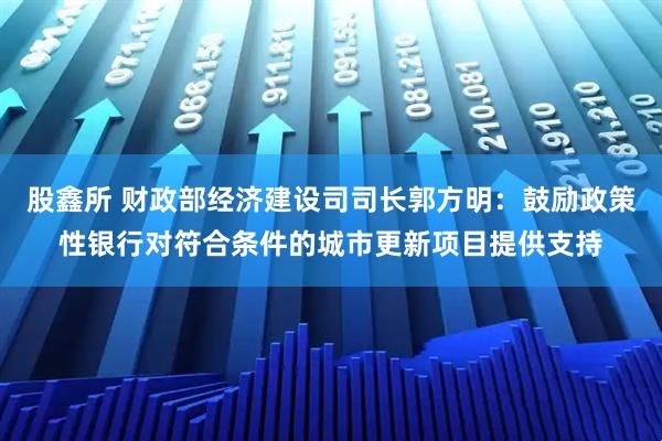 股鑫所 财政部经济建设司司长郭方明：鼓励政策性银行对符合条件的城市更新项目提供支持
