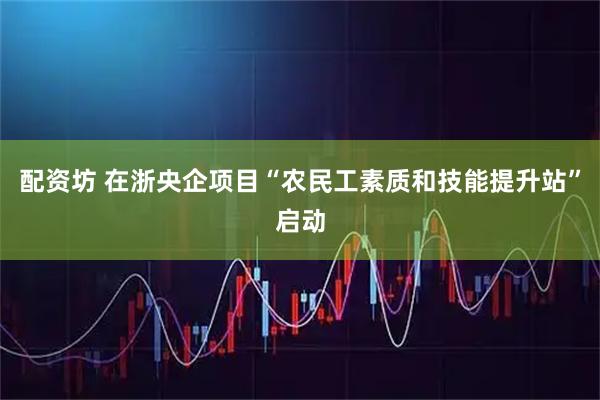 配资坊 在浙央企项目“农民工素质和技能提升站”启动